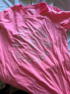 PINK Victoria's Secret Bright Pink Short Sleeve Graphic Tee